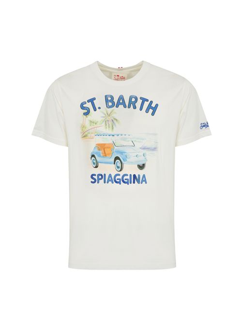 T-shirt con stampa St. Barth Spiaggina Mc2 Saint Barth | TSHIRT MAN02648H ST BARTH SPIAGGINA 01N